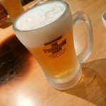 ホルモンさわ - 先ずは生でかんぱーい