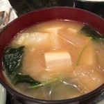 魚盛 - 201512 魚盛  ★本日のランチ(刺身）850円★味噌汁