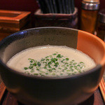 麺者すぐれ - 2015年7月再々訪：ゆず香る爽快醤油 つけ汁 エスプーマ状態へVersion upgrade☆