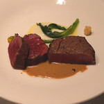 ヨシヤ - 蝦夷鹿 と 牛ヒレのステーキ