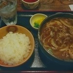 民芸そば処今井 - カレーそば定食です。美味しい！