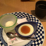 Shindembachousasabu - レディースランチのずんだムースとゆずシャーベットとコーヒー