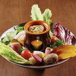 Bagna Cauda made from farm vegetables from all over the country