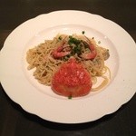 Torattoria Chao - 越前セイコガニクリームソースのスパゲティ(丸一杯で)2400円