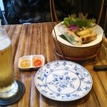 ベトナム料理コムゴン - 生ビールと生春巻き・揚げ春巻き★