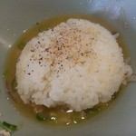 がふうあん - ひいらぎ煮干ペペロンチーノ雑炊(2015/11)