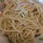 がふうあん - ペペロンチーノ和え玉-混ぜ後(2015/11)