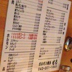 焼肉せろ - メニュー