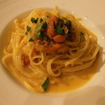 ポエシア - 北海道産生雲丹のカルボナーラのタリアテッレ
      