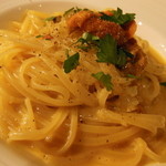 ポエシア - 北海道産生雲丹のカルボナーラのタリアテッレ