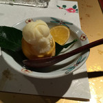 やまき - 柚子のシャーベットとゼリー