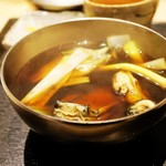 つきじ 文化人 - 牡蠣せいろの汁