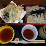 保よし - 石坂舞茸の天ぷら+ざるそば