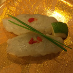 京寿司 - 本日のおすすめ とらふぐにぎり メール会員価格 ３６０円