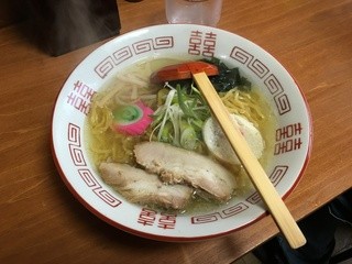 麺家 元、 - むかし風らぁめん 塩　600円　　2015.12