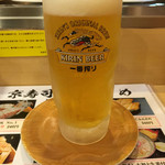 京寿司 - 一番搾り生ビール ４８０円
