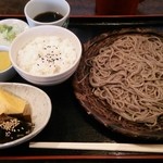 Sarashina - ざるそば８００円、ご飯セット１５０円