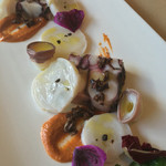 カーサ・デル・チーボ - 漁師「三宝丸」さんの活け真ダコのテリーナと その冷しゃぶ ドライトマトのソース