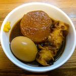 創麺業 磯部水産 - おでん 大根、玉子、ちくわ（八丁味噌＆赤だし仕上げ）