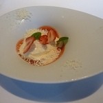 クッチーナ イタリアーナ ガッルーラ - ホワイトチョコレートのジェラートとそのパウダー