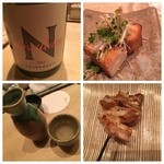 鳥しき - 厚揚げは特に美味しい！思わず熱燗いただきました。