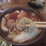 並木藪蕎麦 - 蕎麦を手繰る（2015/12）