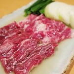 桜肉料理専門店 焼馬 古閑 - 特選ヒモと上ヒモと野菜☆