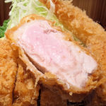 とんかつ いわい - 厚切りロースかつ＋海老フライ