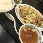 日高屋 - 肉野菜炒め定食　６８０円