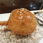 創作串揚 つだ - 豚肉のしそ巻き。味噌だれ