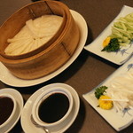 中国料理 盤古殿 - ダックのを巻く皮餅とソース２０１５年１２月