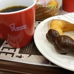 ミスタードーナツ 丸亀ショップ - ポンデショコラとホットコーヒー