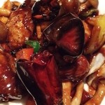 中国料理 桂花 - 牡蠣の唐辛子炒めアップ