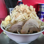 ジャンクガレッジ 東大宮 - 豚玉ラーメン並200g¥900（全ダブル）