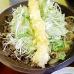 Sagami - 肉ねぎそばつけ麺、大海老つき（990円也）