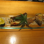 Wami Nakamura - 鮎の焼き物と頭と中骨の唐揚げ