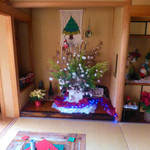 茶房 うえだ - クリスマスバージョンの茶房うえだの店内