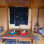 茶房 うえだ - クリスマスバージョンの茶房うえだの店内