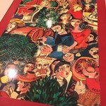 RISTORANTE BUNRYU - メニューの表紙は店内に飾られている絵と同じ