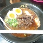 らーめん二男坊 海老名店 - ２回目の来店。　半熟煮玉子黒らーめん