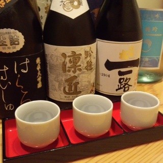 Comparison set of local sake and shochu from 18 Shonai breweries!