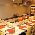 てんぷら 深町 - 店内カウンター席