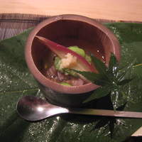 梶川 - 冬瓜、葛切り、生姜かげん酢の先付