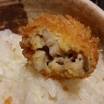 勝烈亭 - カキフライ断面（2015.12追加）