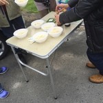 天満製麺所 - テーブルも持参して・・・（笑）