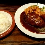 洋食コノヨシ - 海老クリームコロッケ＆ハンバーグ250ｇ