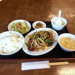 中国家庭料理 神洲之華 - 豚肉と色々野菜唐辛子炒（日替りランチ）
