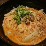 五右衛門 - 広島産牡蠣と帆立と冬野菜のトマトクリーム