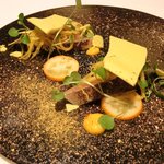 ラ ペ - ランチコース 5940円 の白ワインヴィネガーのしめ鯖 キャロットラペ、ひとみ人参添え