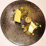 ラ ペ - ランチコース 5940円 の白ワインヴィネガーのしめ鯖 キャロットラペ、ひとみ人参添え